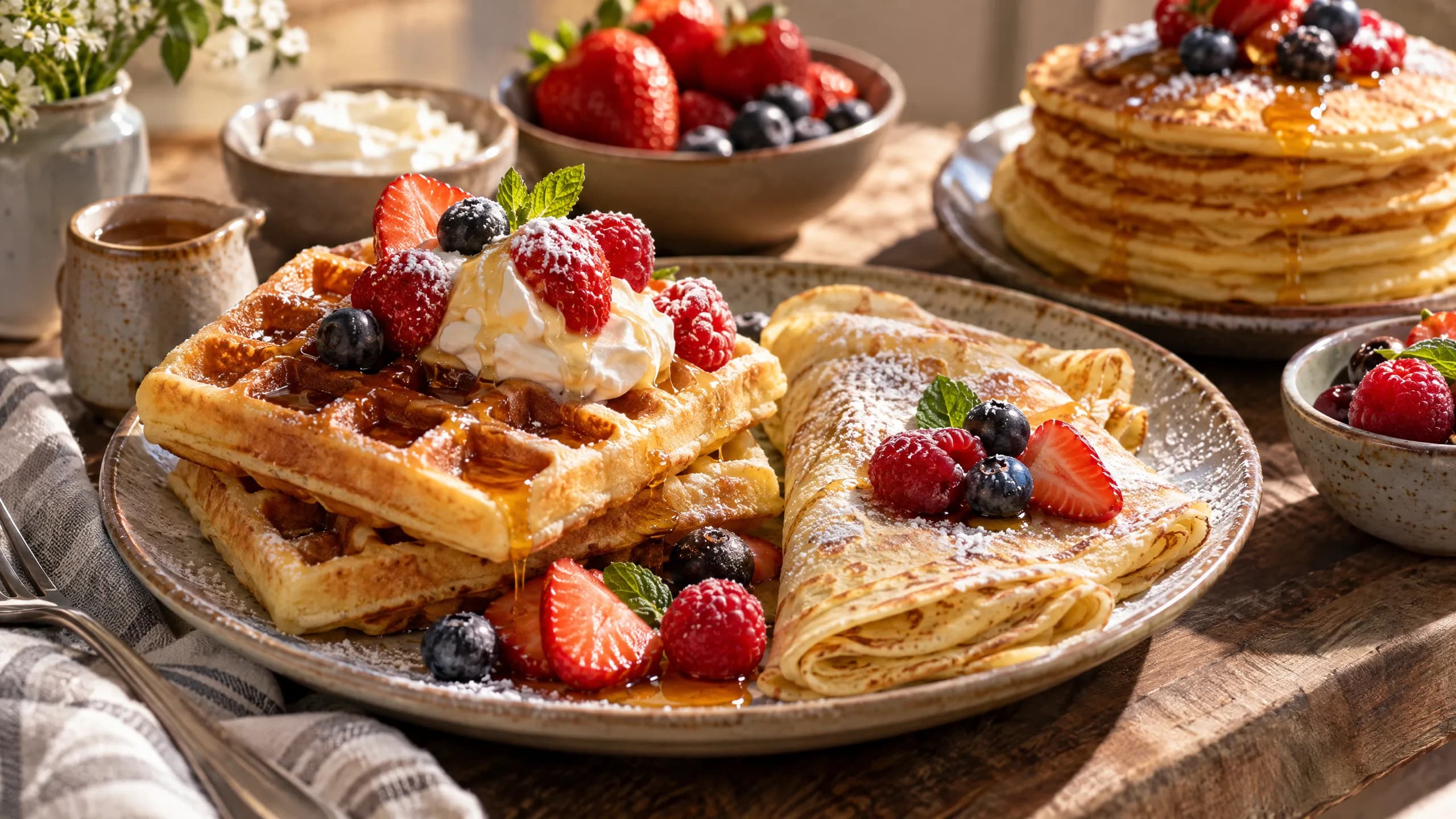 Waffles, Crepes y Pancakes